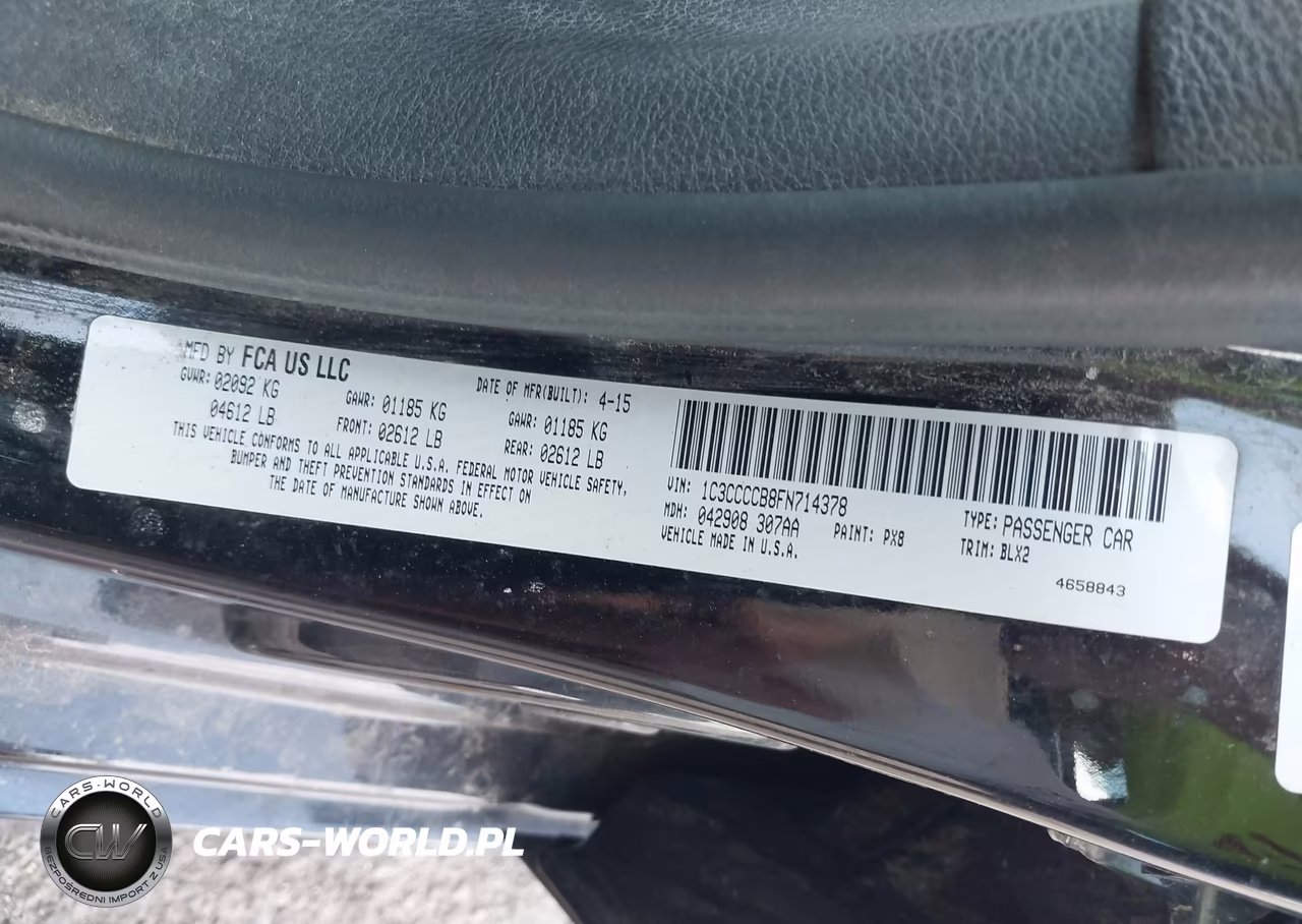 2015 Chrysler 200 C VIN:1C3CCCCB8FN714378 - 9