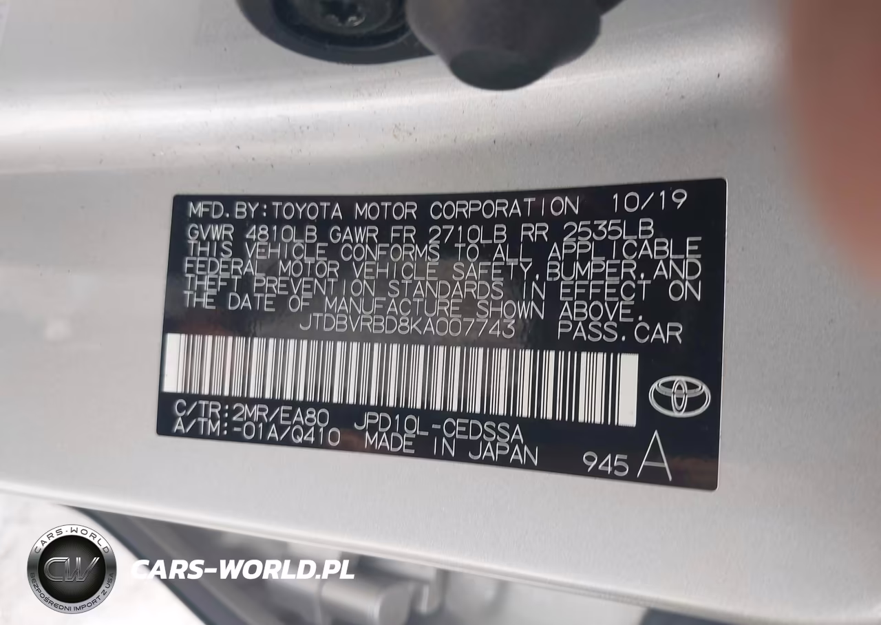 2019 Toyota Mirai VIN:JTDBVRBD8KA007743 - 9