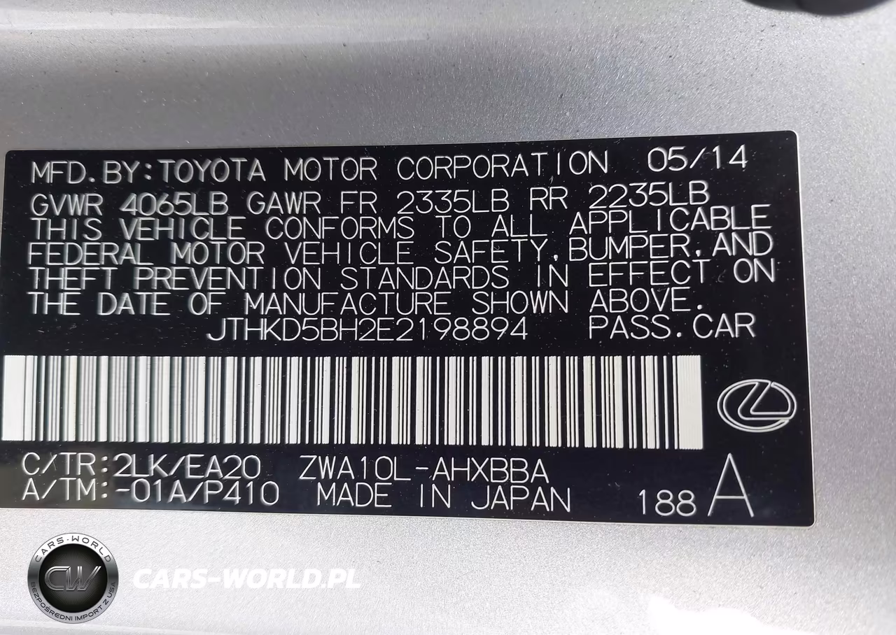 2014 Lexus Ct 200H VIN:JTHKD5BH2E2198894 - 9