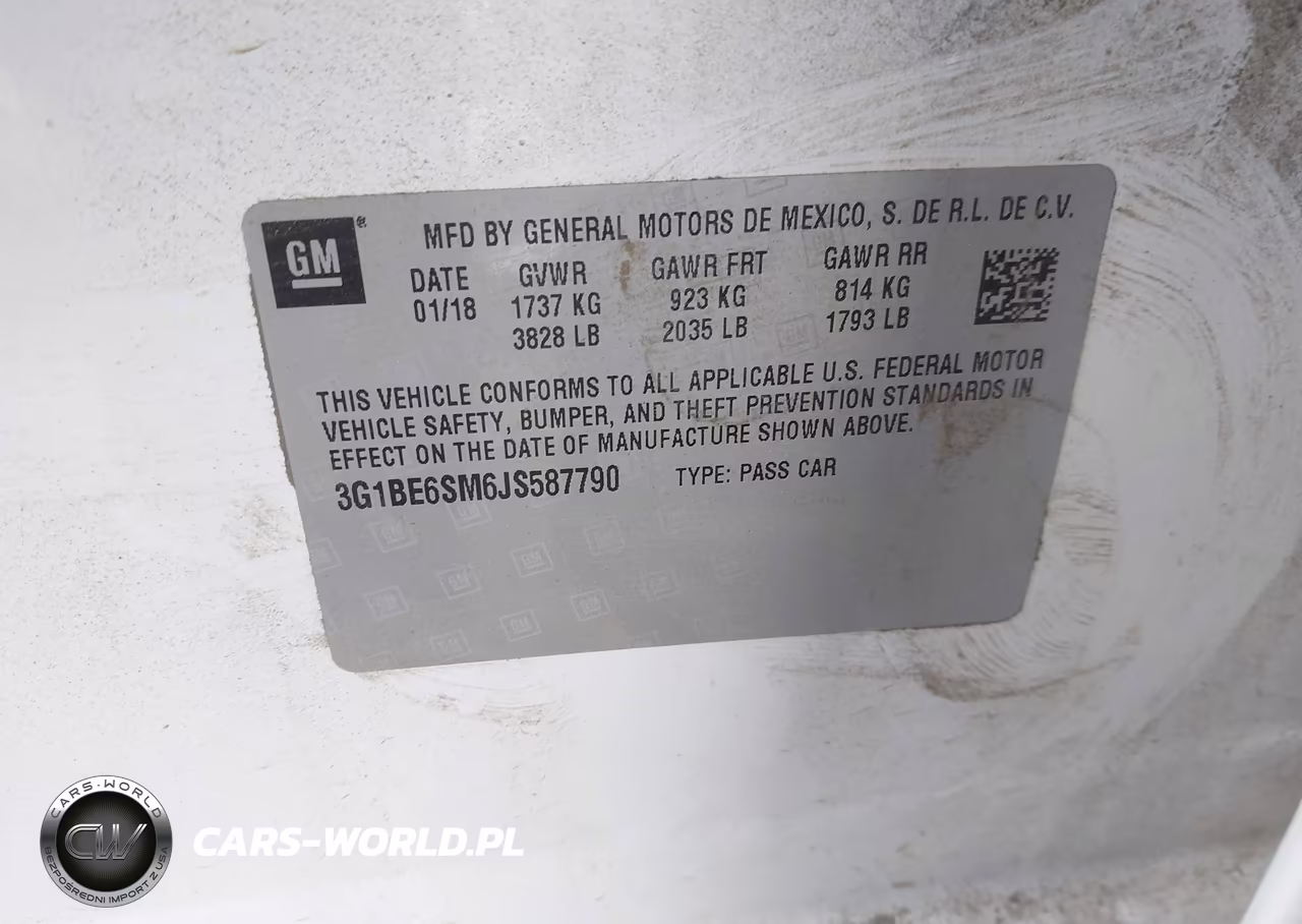 2018 Chevrolet Cruze Lt Auto VIN:3G1BE6SM6JS587790 - 9