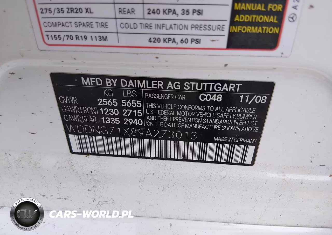 2009 Mercedes-Benz S 550 VIN:WDDNG71X89A273013 - 9