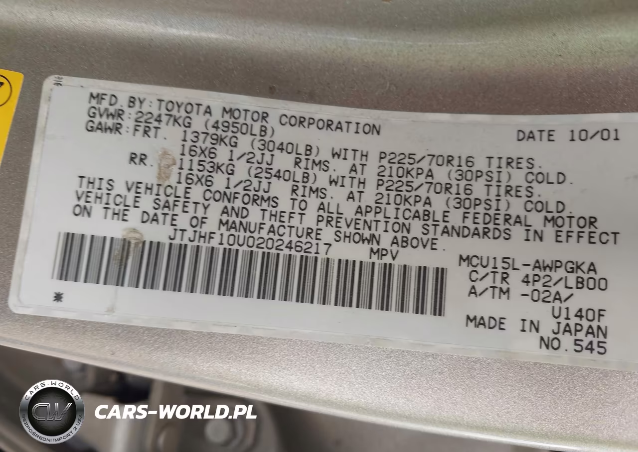 2002 Lexus Rx 300 VIN:JTJHF10U020246217 - 9