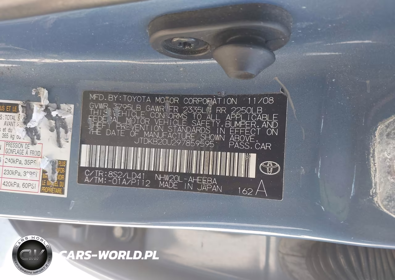 2009 Toyota Prius VIN:JTDKB20U297859595 - 9