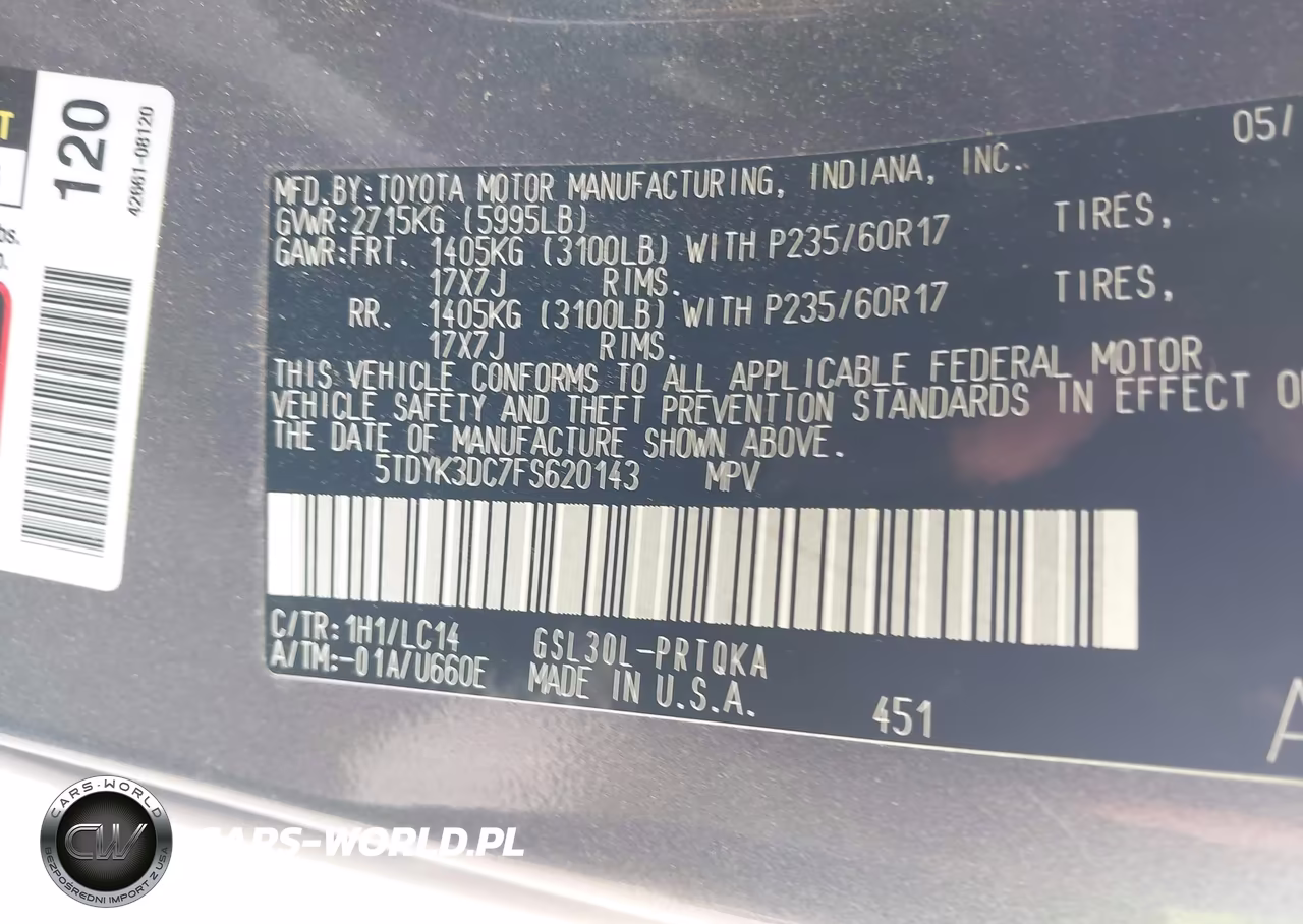 2015 Toyota Sienna Xle 8 Passenger VIN:5TDYK3DC7FS620143 - 9
