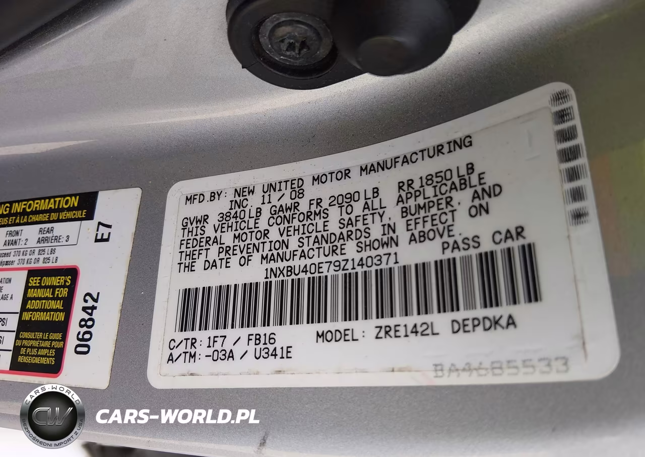 2009 Toyota Corolla Le VIN:1NXBU40E79Z140371 - 9