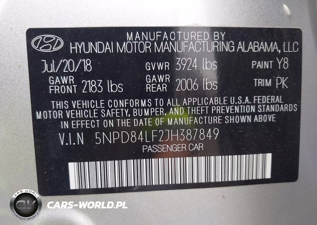 2018 Hyundai Elantra Sel VIN:5NPD84LF2JH387849 - 9