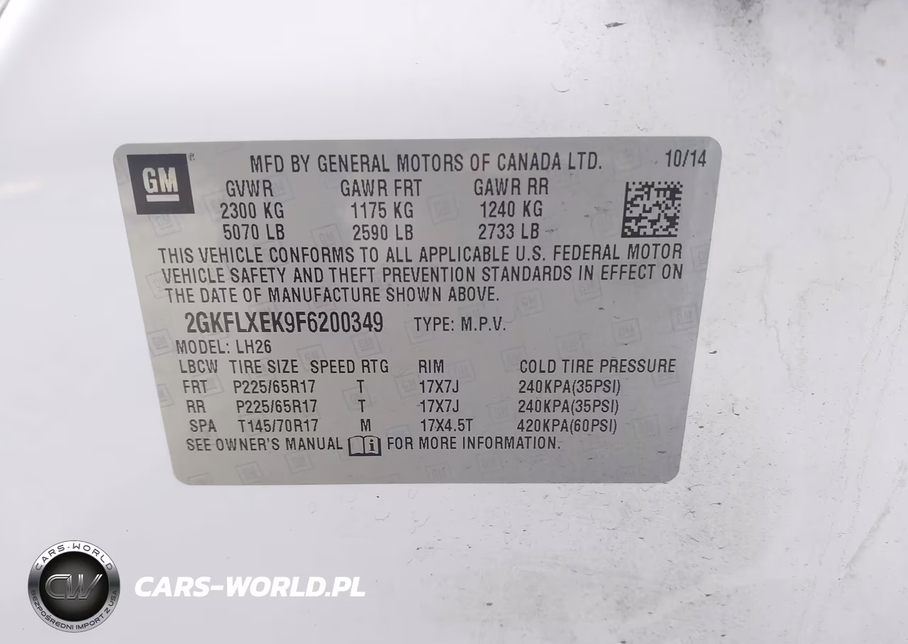 2015 GMC Terrain Slt-1 VIN:2GKFLXEK9F6200349 - 9