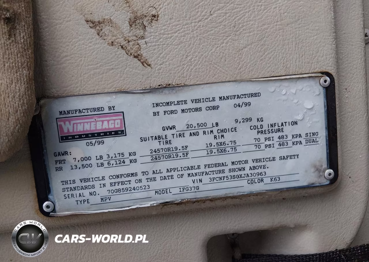 1999 Ford F550 Super Duty Stripped Chass VIN:3FCNF53S0XJA30963 - 9