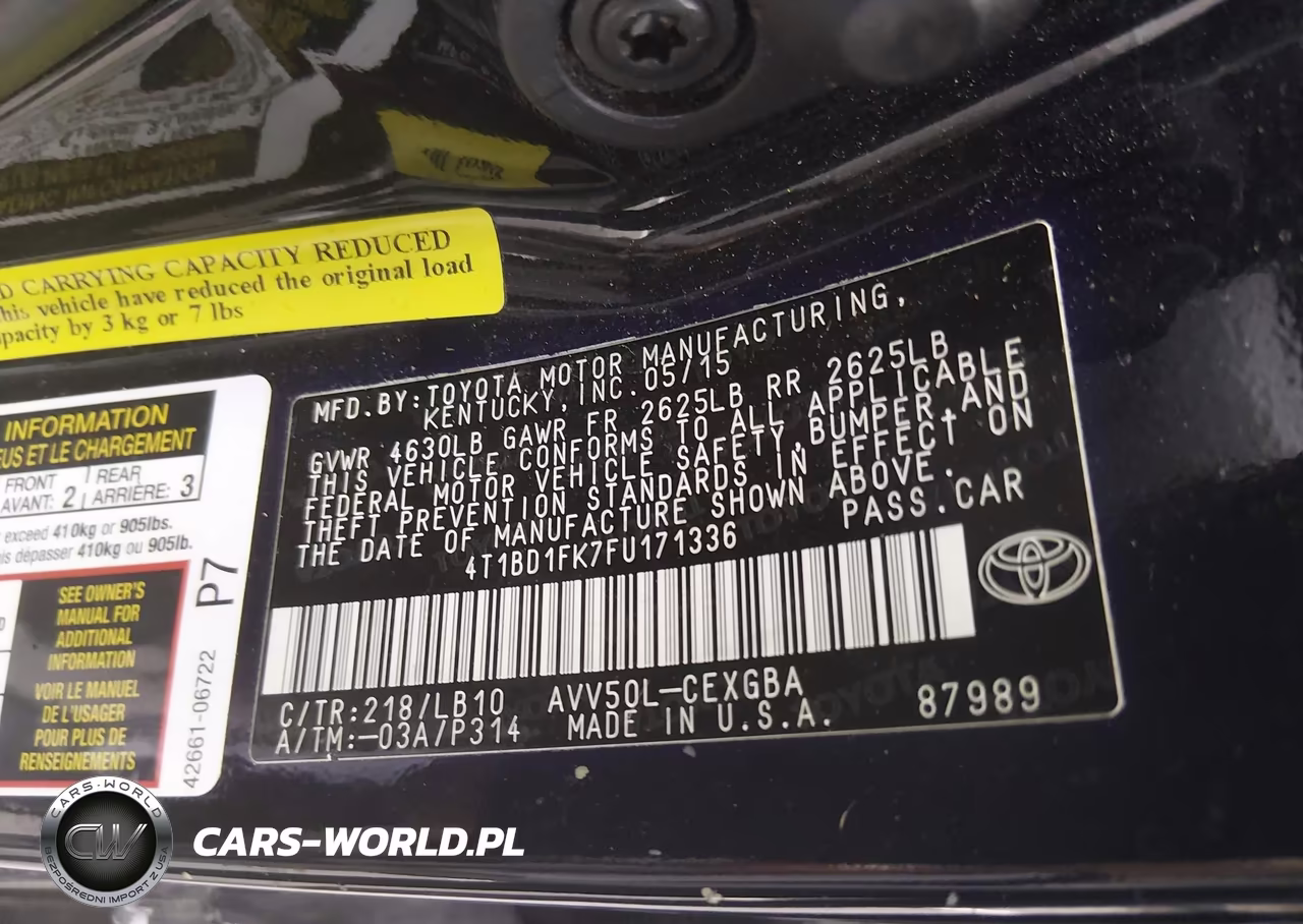 2015 Toyota Camry Hybrid Xle VIN:4T1BD1FK7FU171336 - 9