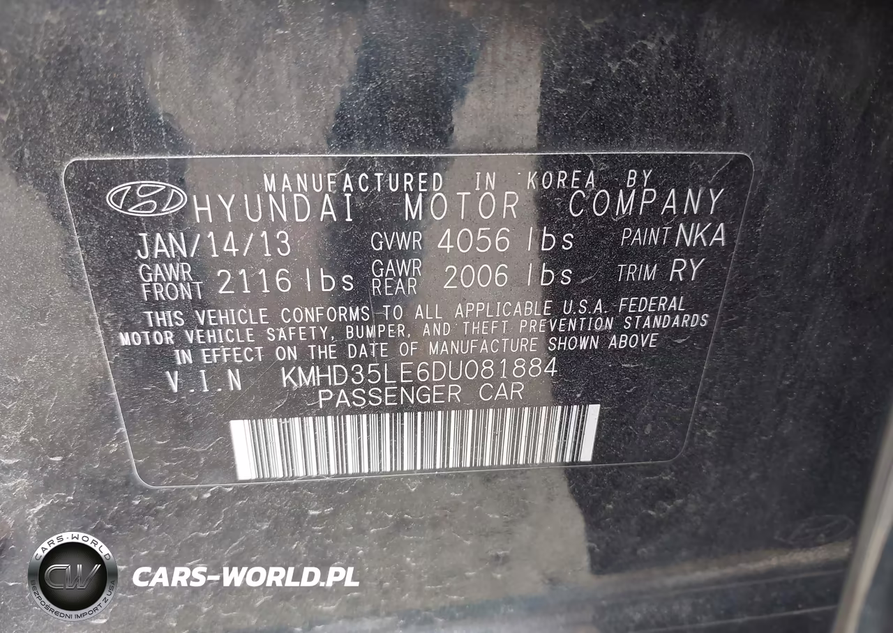 2013 Hyundai Elantra Gt VIN:KMHD35LE6DU081884 - 9