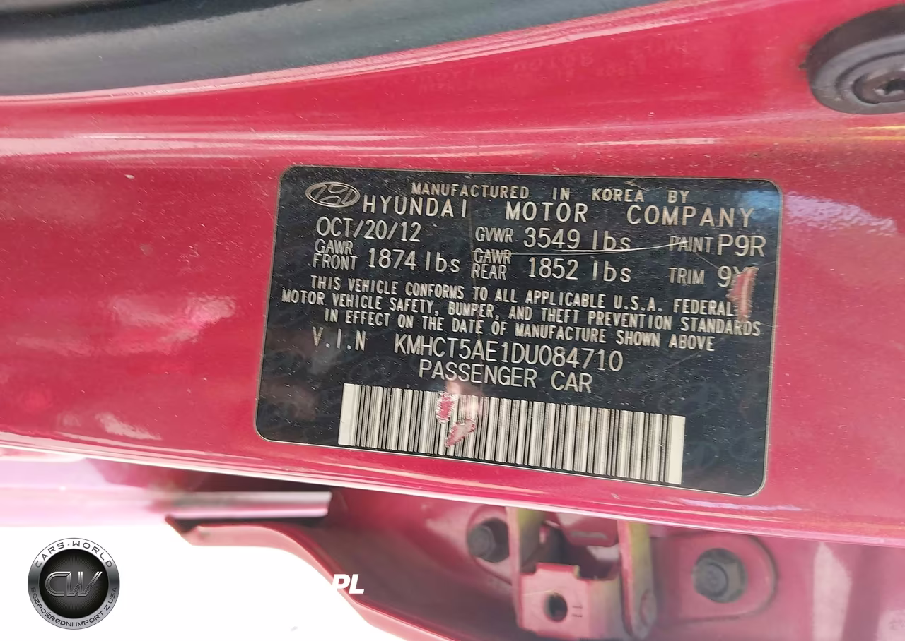 2013 Hyundai Accent Gs VIN:KMHCT5AE1DU084710 - 9