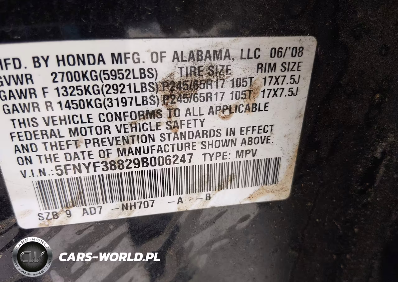 2009 Honda Pilot Touring VIN:5FNYF38829B006247 - 9