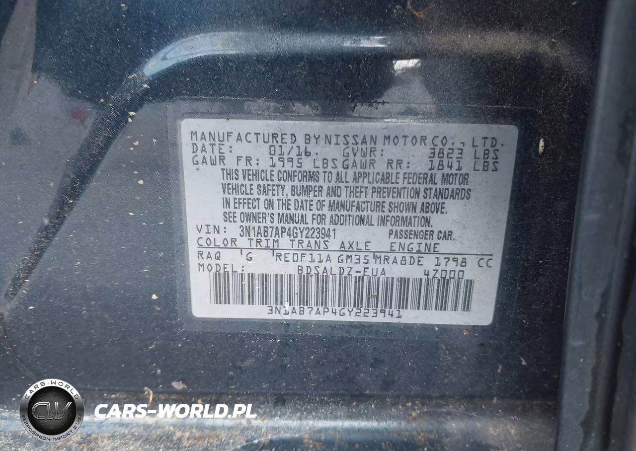 2016 Nissan Sentra Sv VIN:3N1AB7AP4GY223941 - 9
