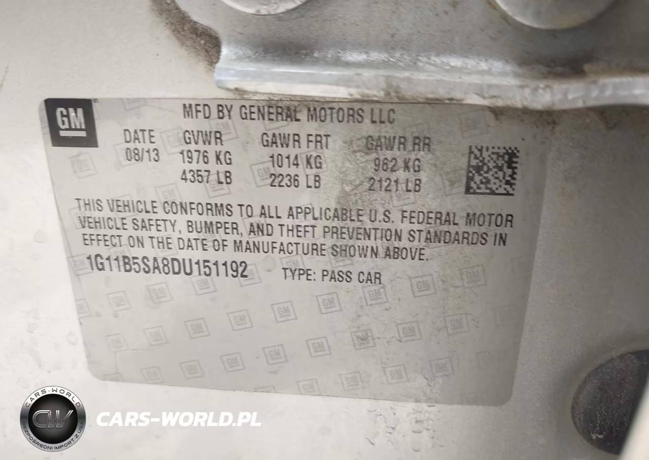 2013 Chevrolet Malibu 1Ls VIN:1G11B5SA8DU151192 - 9