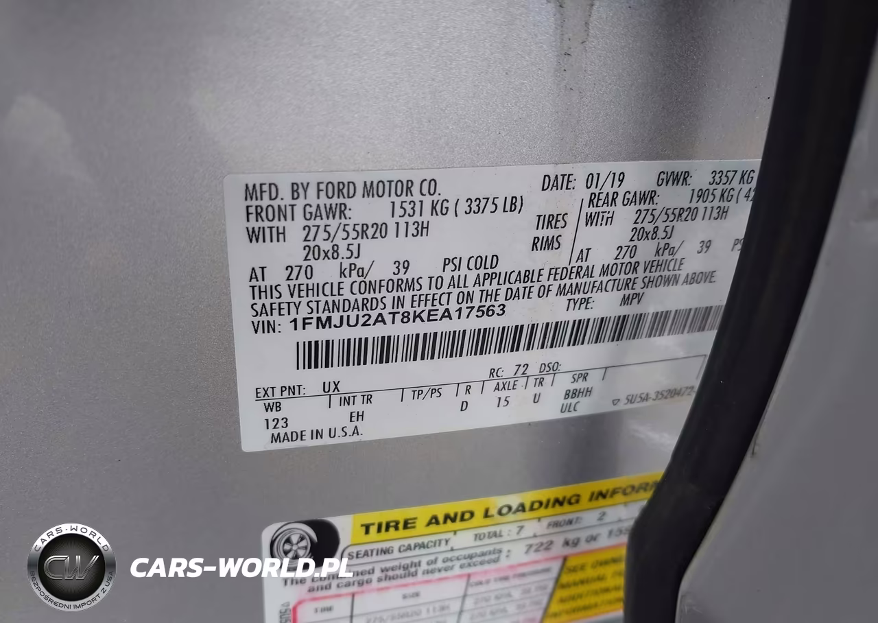 2019 Ford Expedition Limited VIN:1FMJU2AT8KEA17563 - 9