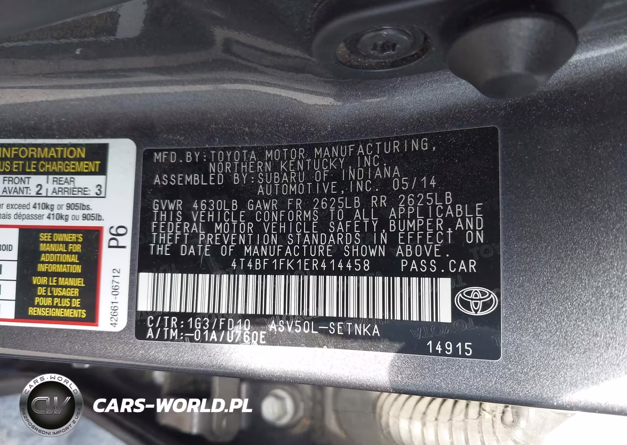 2014 Toyota Camry Le VIN:4T4BF1FK1ER414458 - 9