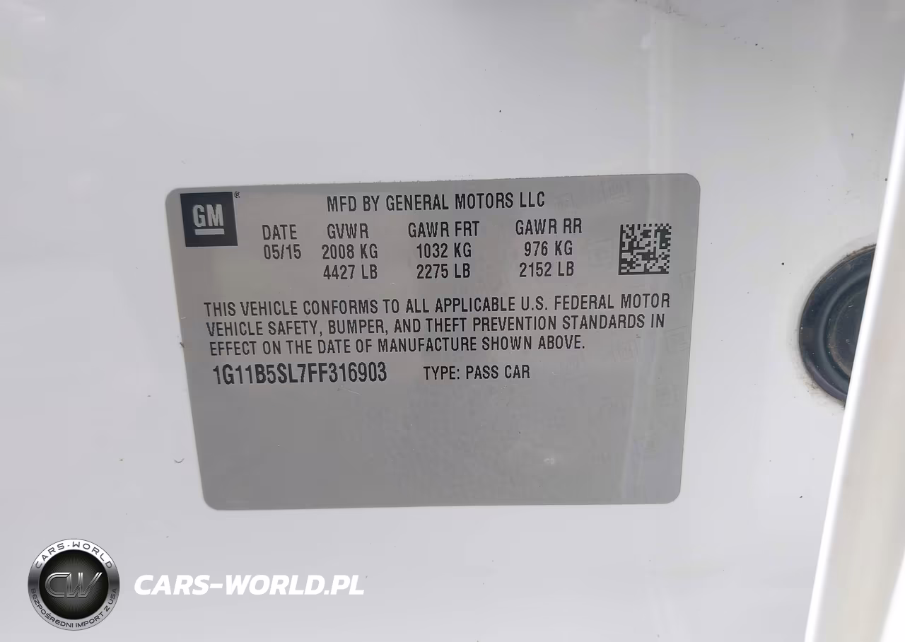 2015 Chevrolet Malibu Ls VIN:1G11B5SL7FF316903 - 9