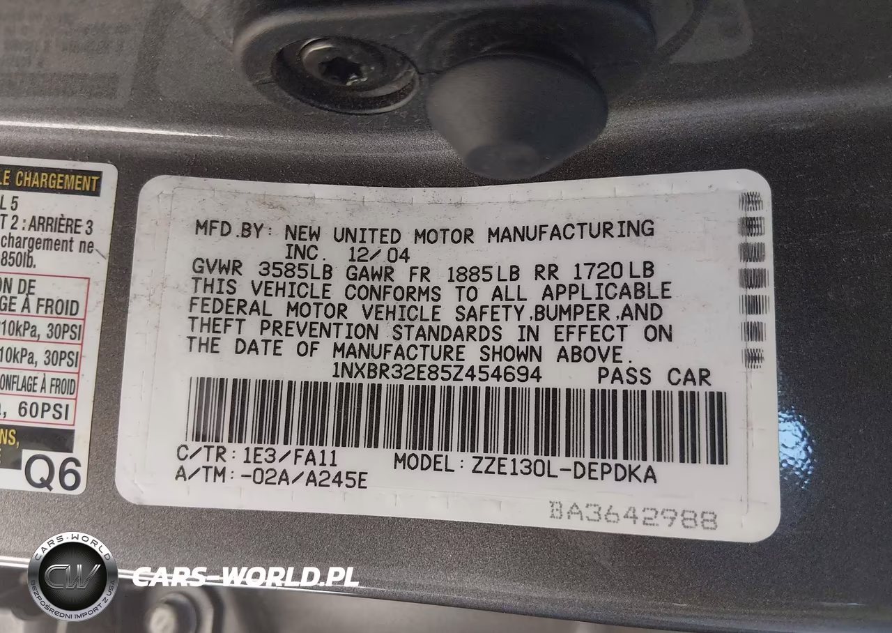 2005 Toyota Corolla Ce VIN:1NXBR32E85Z454694 - 9