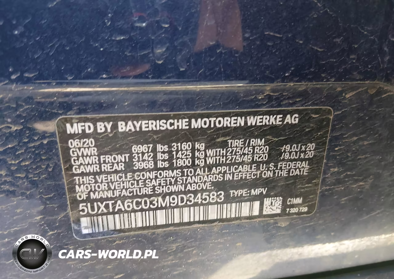 2021 BMW X5 Phev xDrive45E VIN:5UXTA6C03M9D34583 - 9