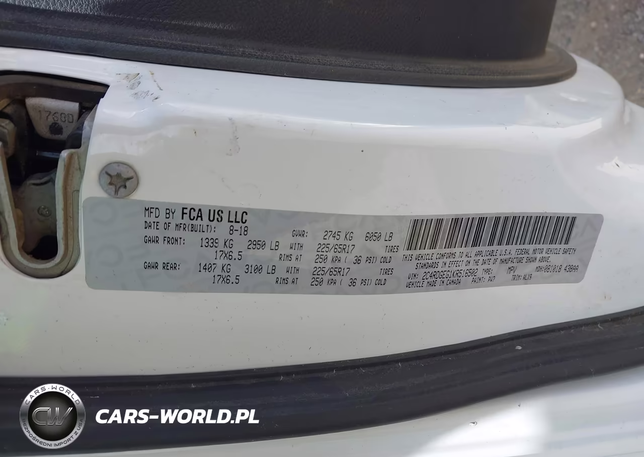 2019 Dodge Grand Caravan Gt VIN:2C4RDGEG1KR516502 - 9
