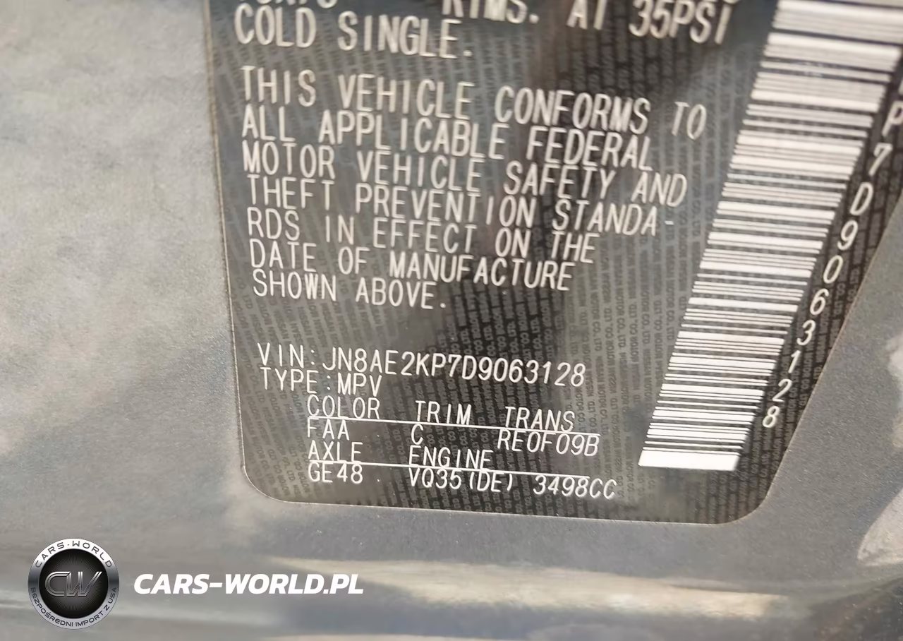 2013 Nissan Quest Sv VIN:JN8AE2KP7D9063128 - 9