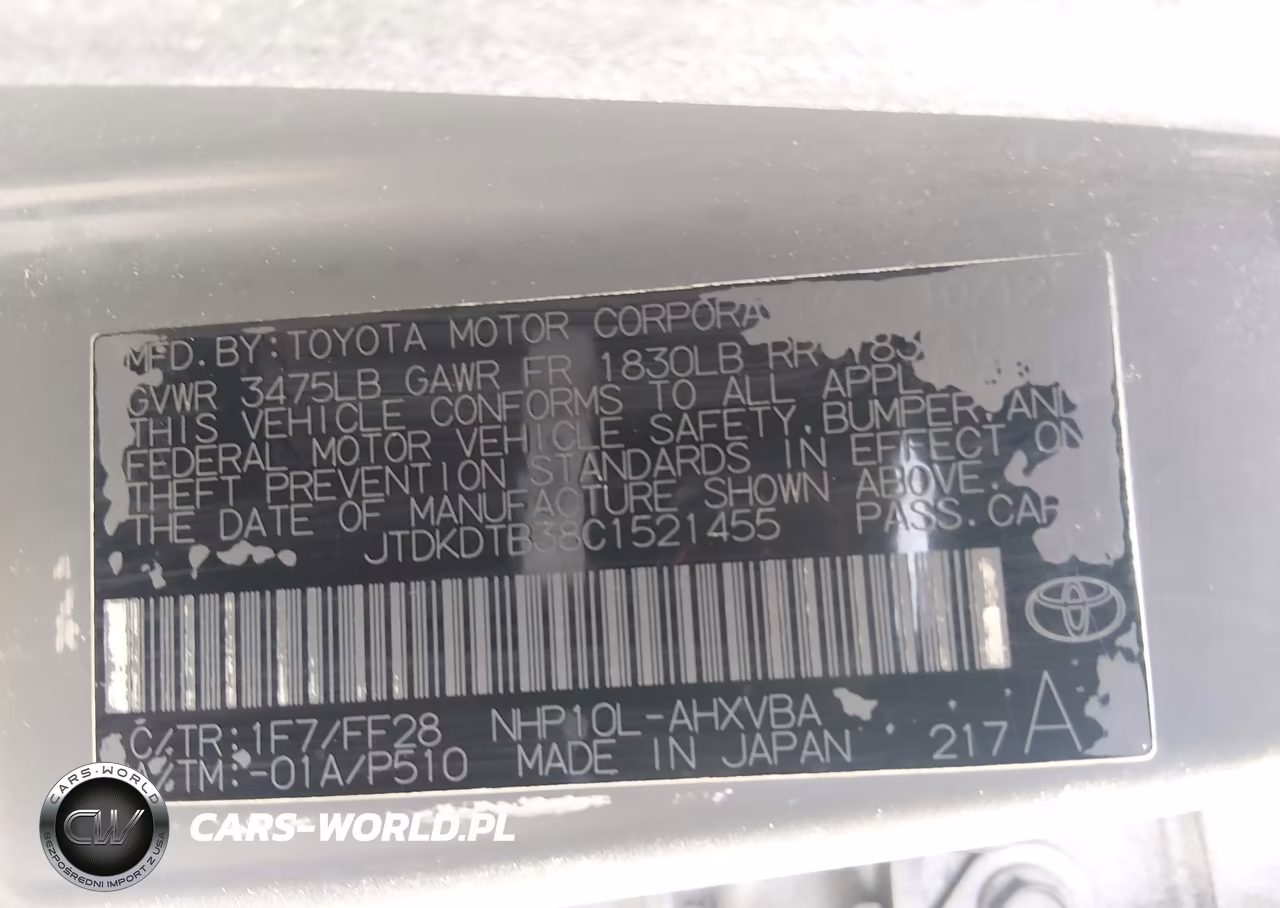 2012 Toyota Prius C Two VIN:JTDKDTB38C1521455 - 9