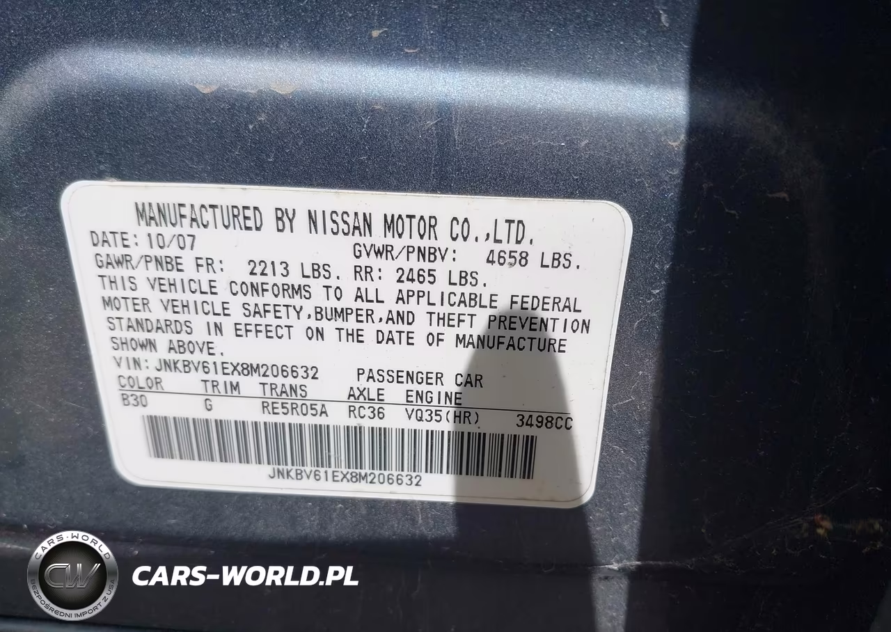 2008 INFINITI G35 JOURNEY VIN:JNKBV61EX8M206632 - 9