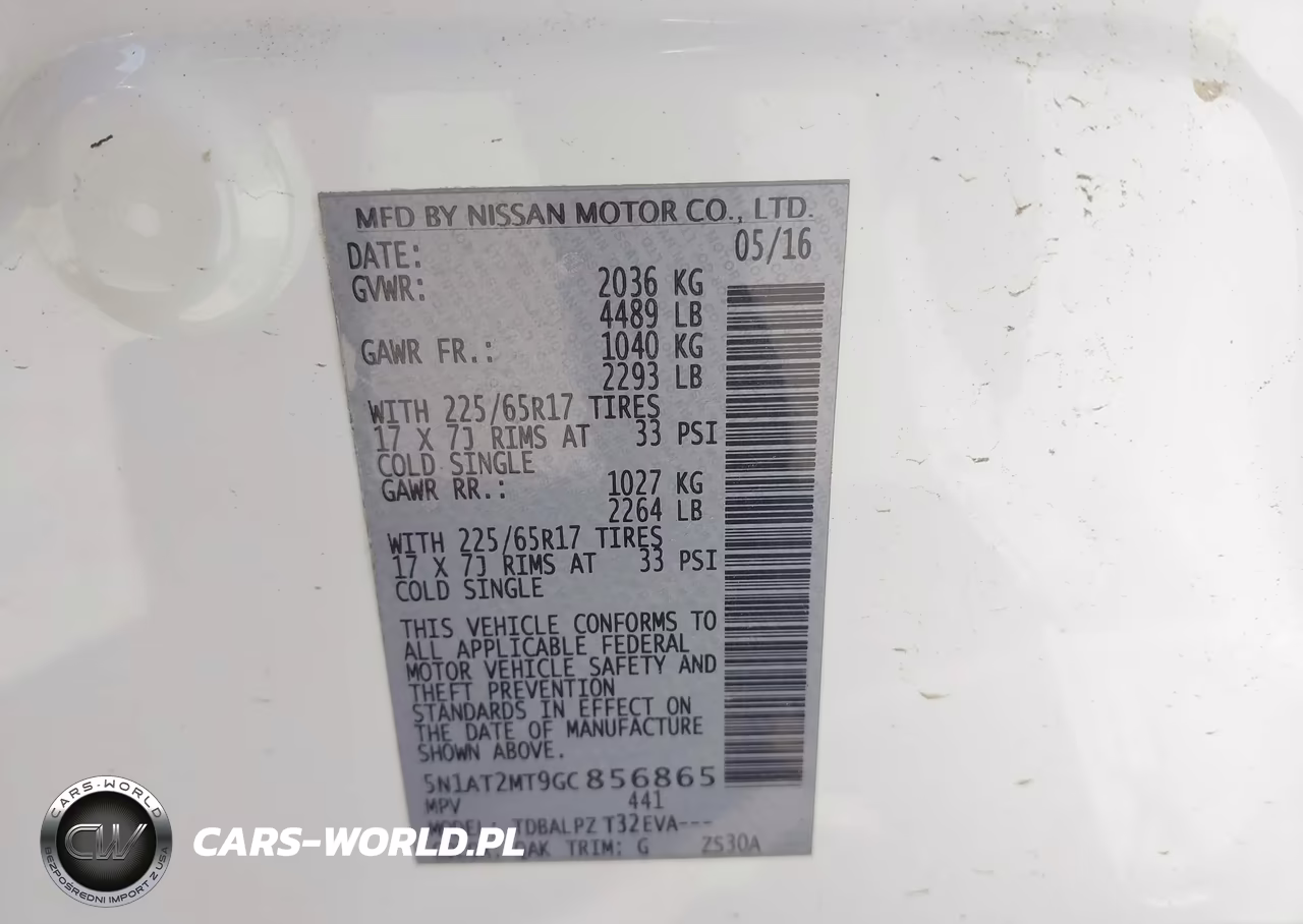 2016 Nissan Rogue S VIN:5N1AT2MT9GC856865 - 9