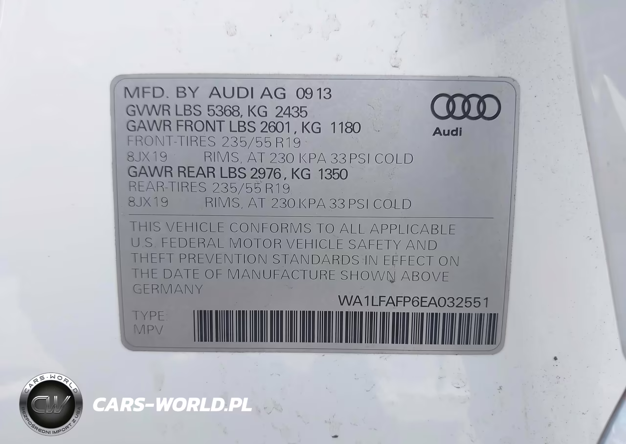 2014 Audi Q5 2.0T Premium VIN:WA1LFAFP6EA032551 - 9