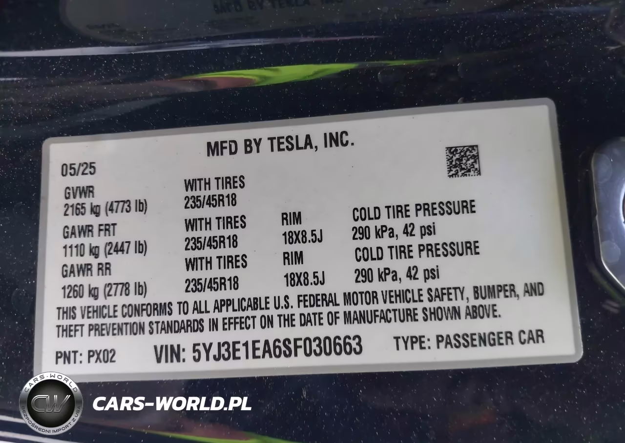 2025 Tesla Model 3 Long Range Rear-Wheel Drive-Standard Rear-Wheel Drive VIN:5YJ3E1EA6SF030663 - 9
