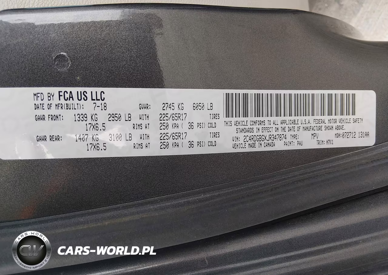 2018 Dodge Grand Caravan Se VIN:2C4RDGBGXJR347874 - 9