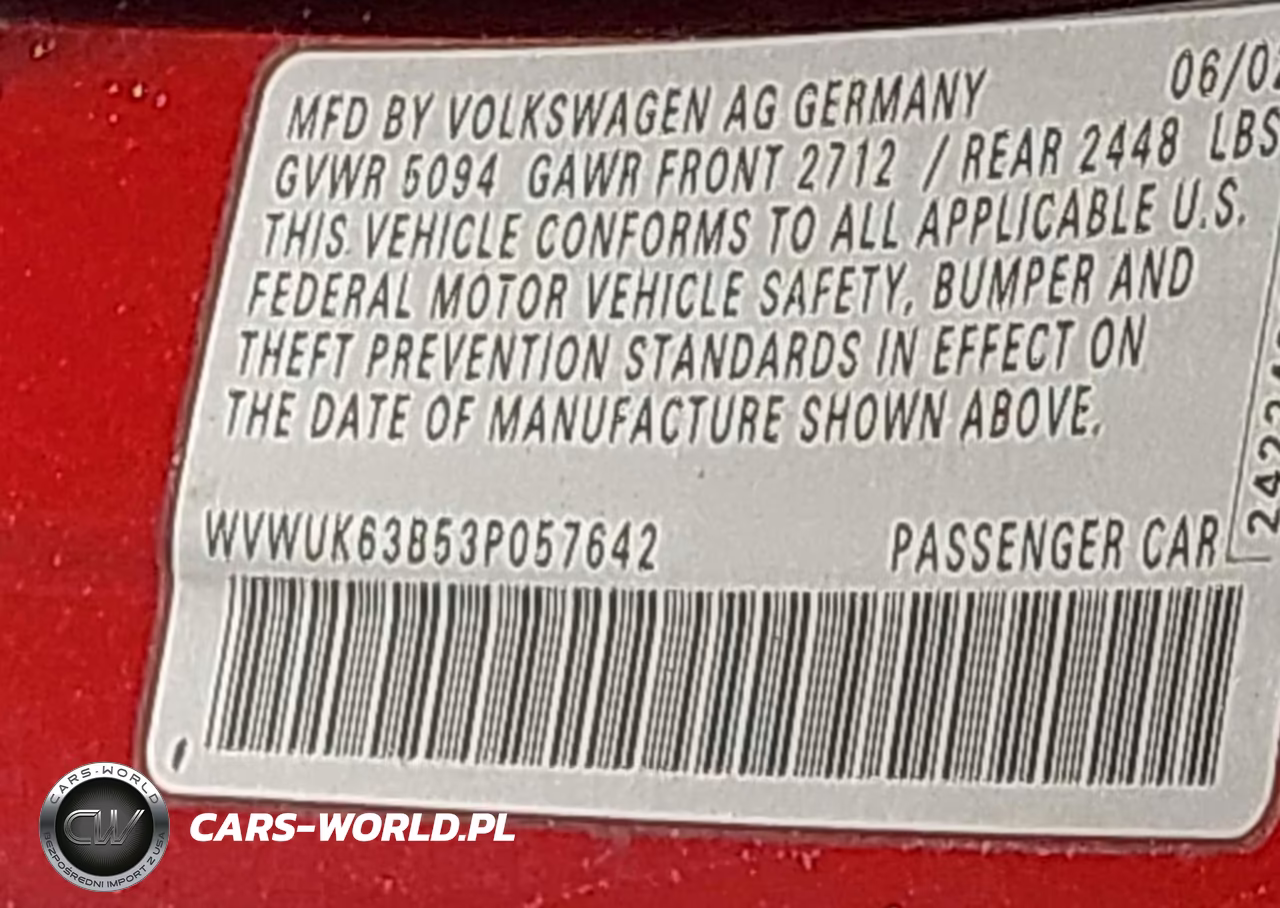 2003 Volkswagen Passat W8 VIN:WVWUK63B53P057642 - 9