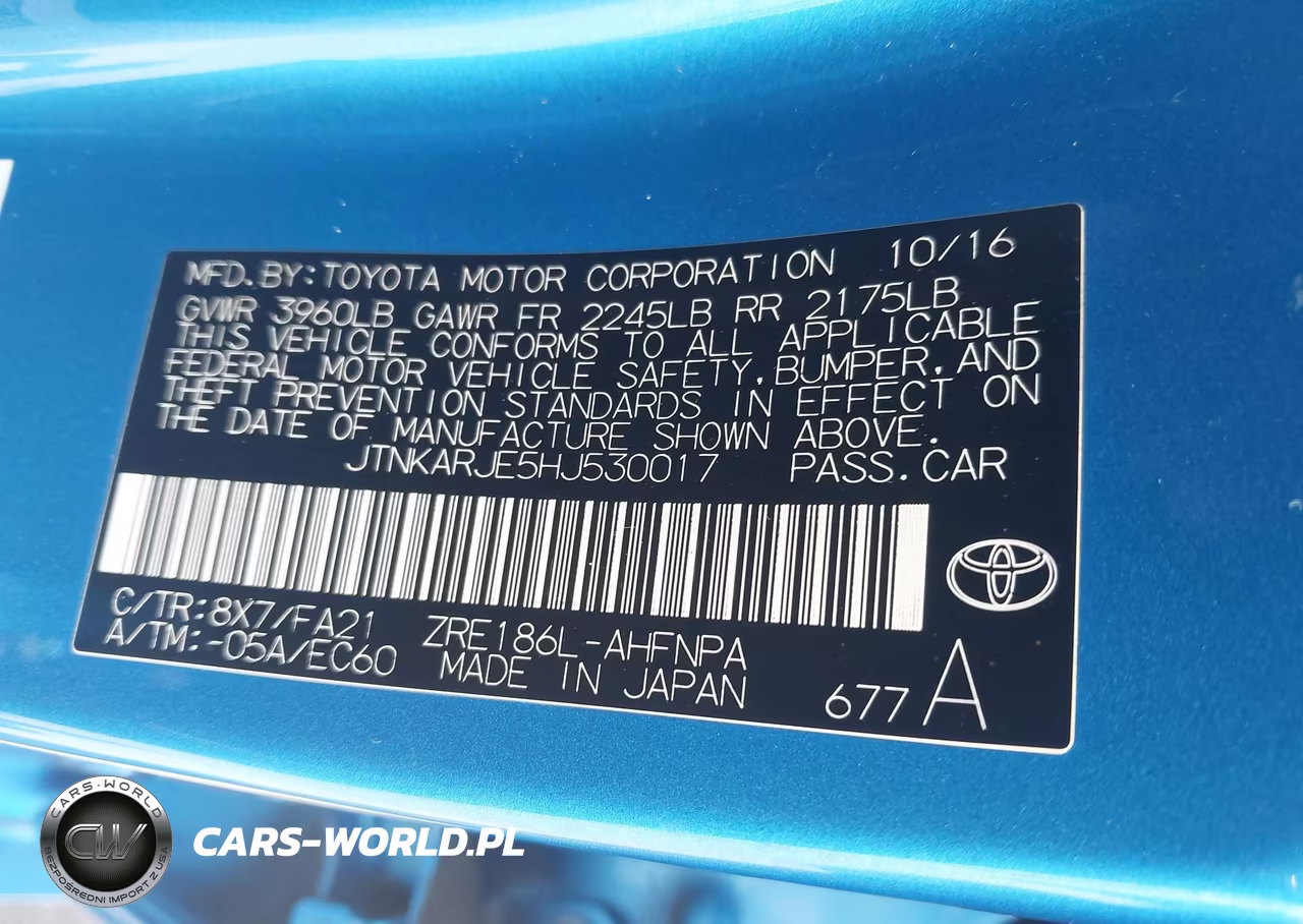 2017 Toyota Corolla Im VIN:JTNKARJE5HJ530017 - 9