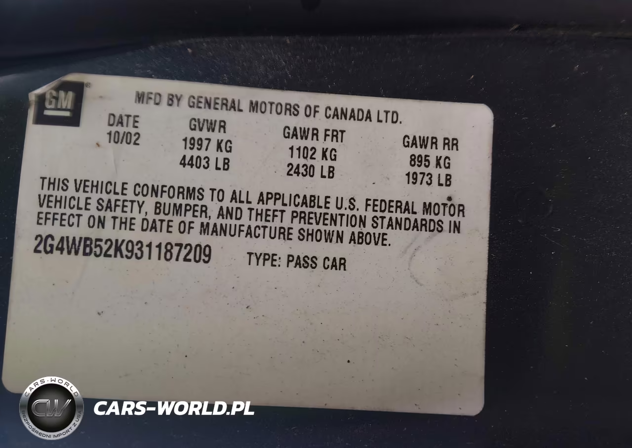 2003 Buick Regal Ls VIN:2G4WB52K931187209 - 9