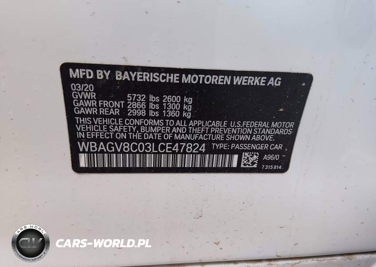 2020 BMW M850I Gtan Coupe xDrive VIN:WBAGV8C03LCE47824 - 9