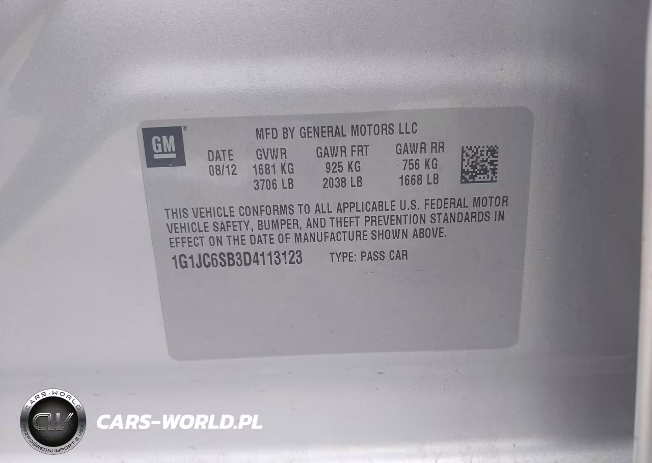 2013 Chevrolet Sonic Lt Auto VIN:1G1JC6SB3D4113123 - 9