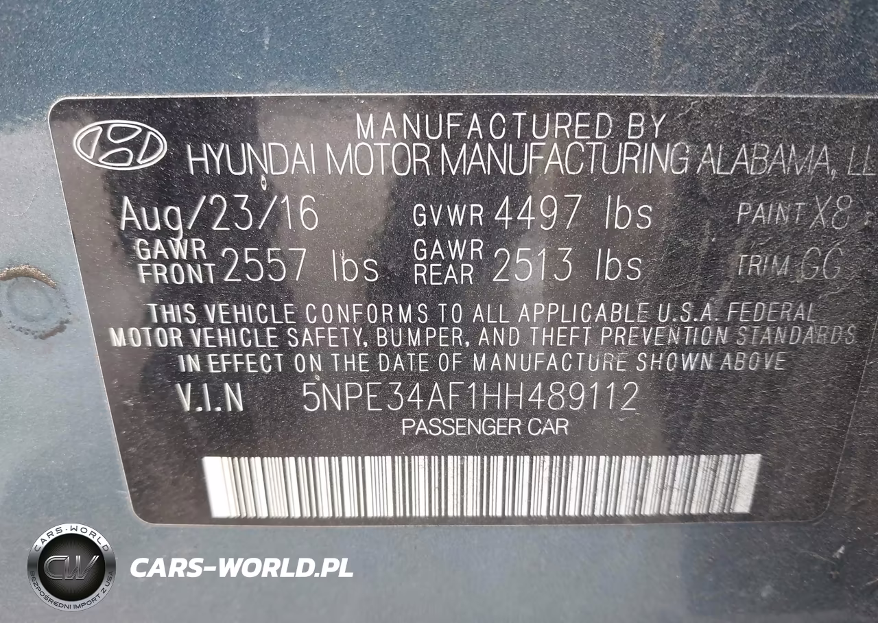 2017 Hyundai Sonata Sport VIN:5NPE34AF1HH489112 - 9