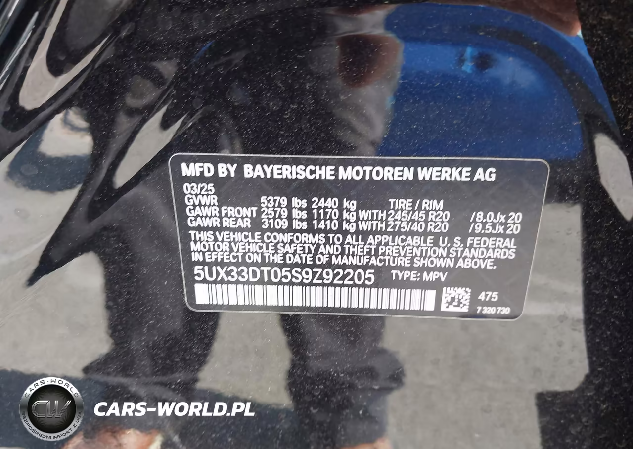 2025 BMW X4 xDrive30I VIN:5UX33DT05S9Z92205 - 9