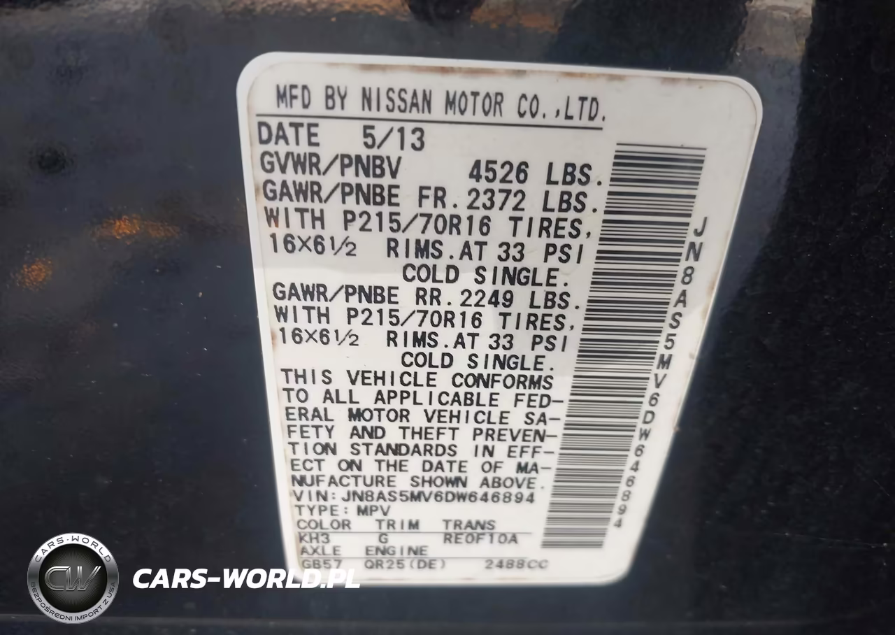 2013 Nissan Rogue S VIN:JN8AS5MV6DW646894 - 9