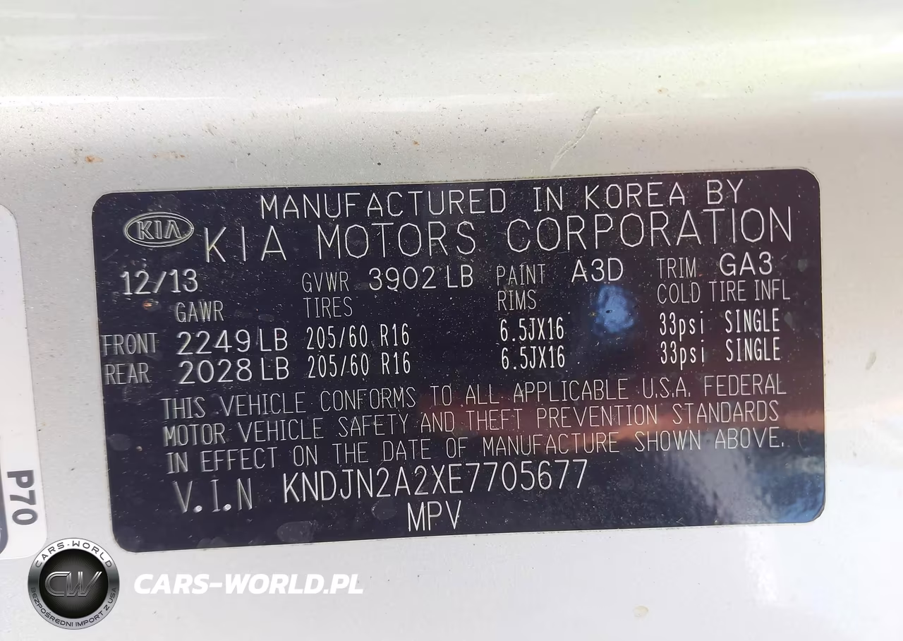 2014 Kia Soul VIN:KNDJN2A2XE7705677 - 9