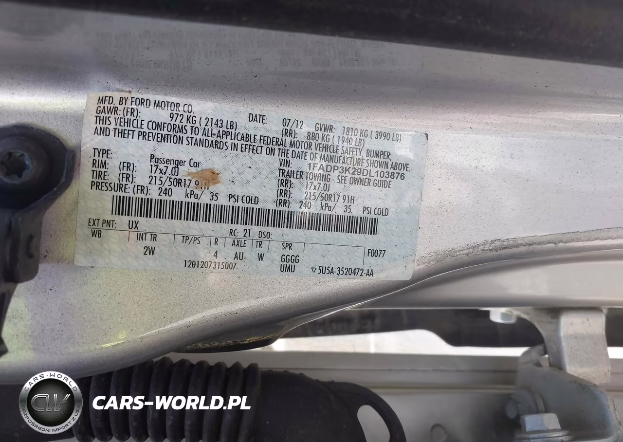 2013 Ford Focus Se VIN:1FADP3K29DL103876 - 9