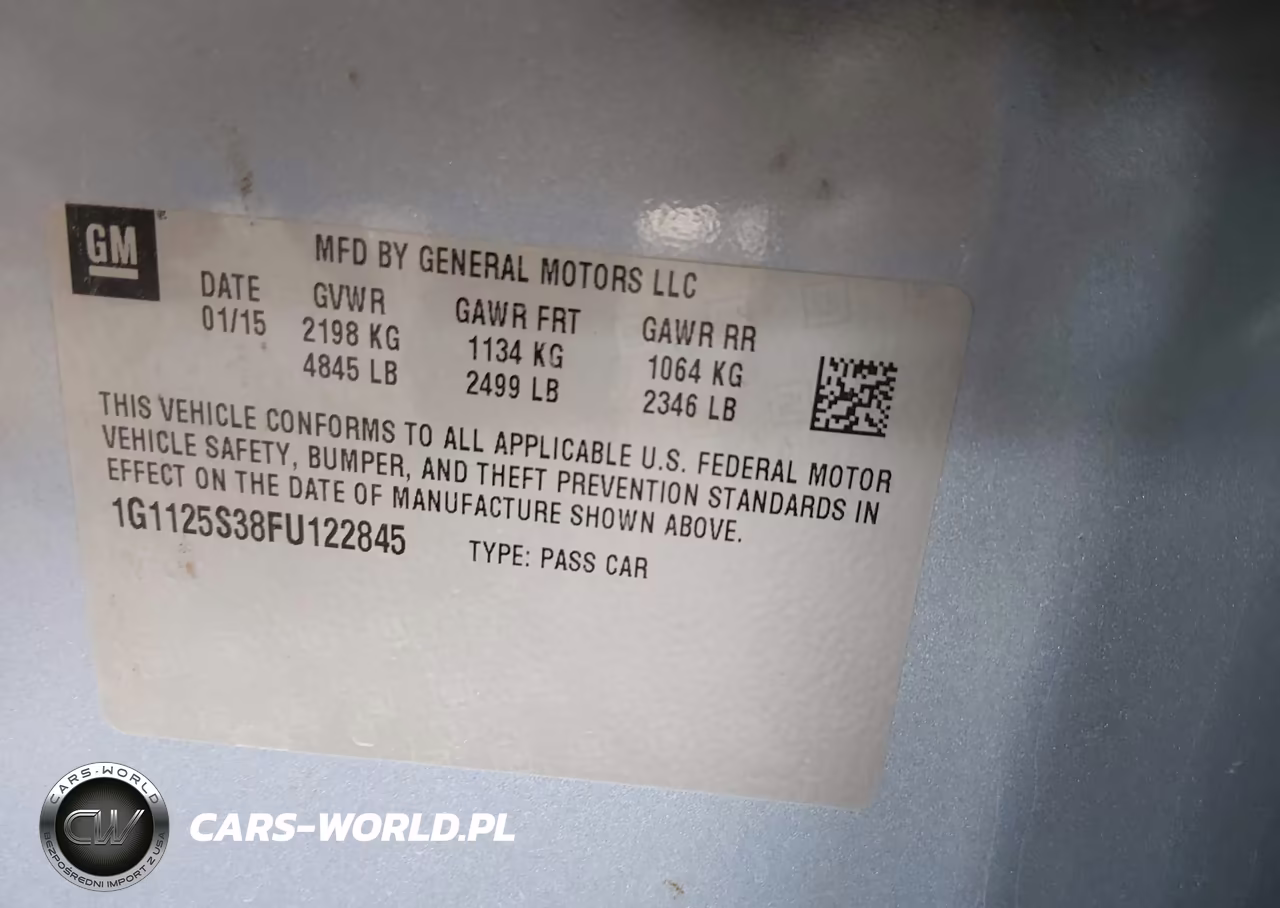 2015 Chevrolet Impala 2Lt VIN:1G1125S38FU122845 - 9