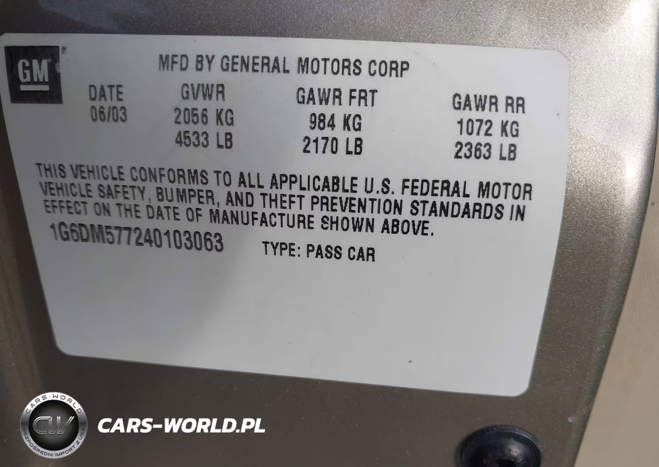 2004 Cadillac Cts Standard VIN:1G6DM577240103063 - 9