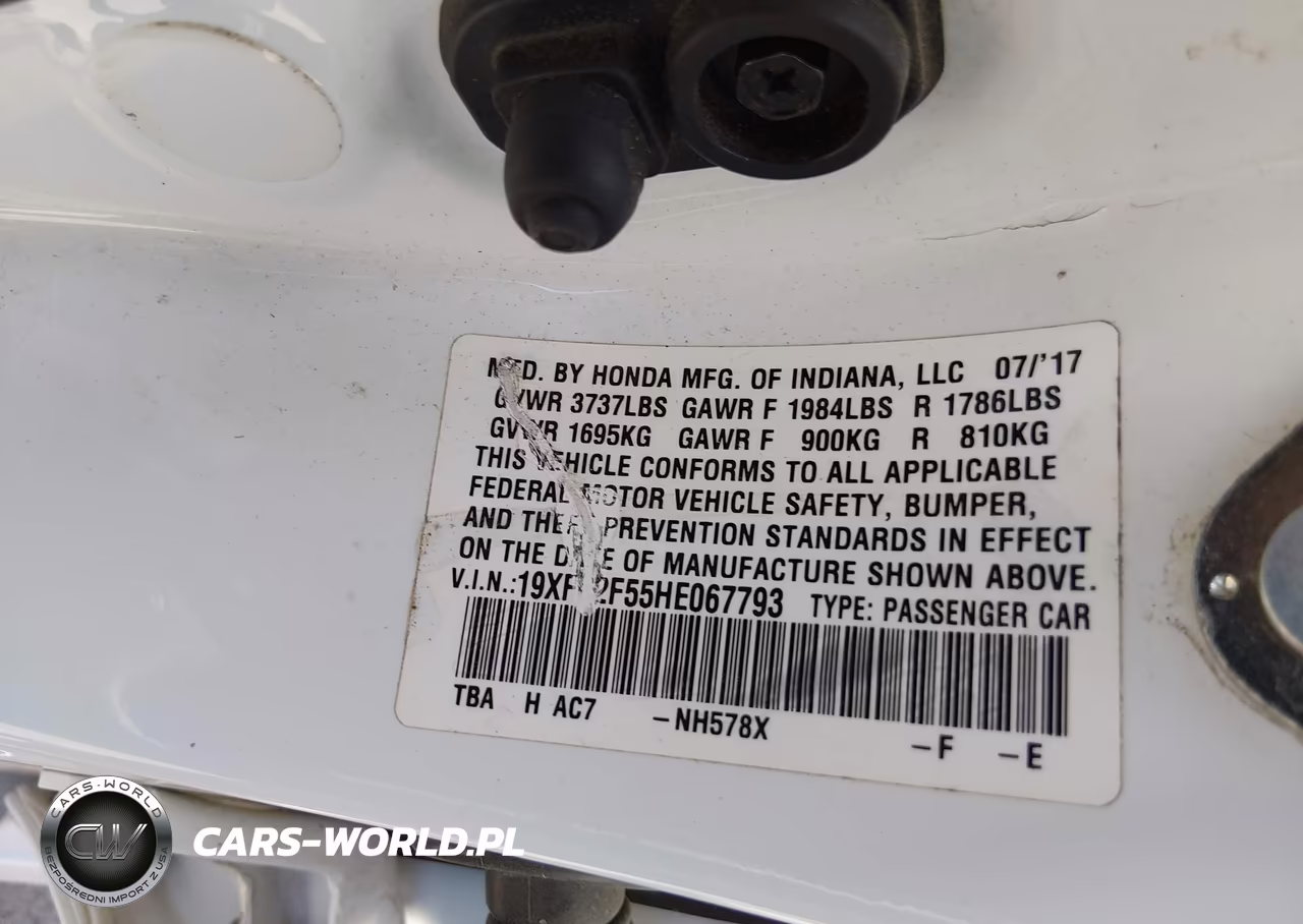 2017 Honda Civic Lx VIN:19XFC2F55HE067793 - 9