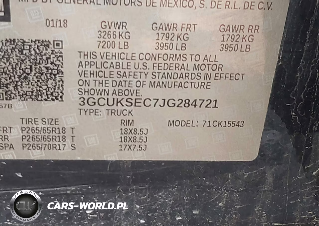 2018 Chevrolet Silverado 1500 1Lz VIN:3GCUKSEC7JG284721 - 9