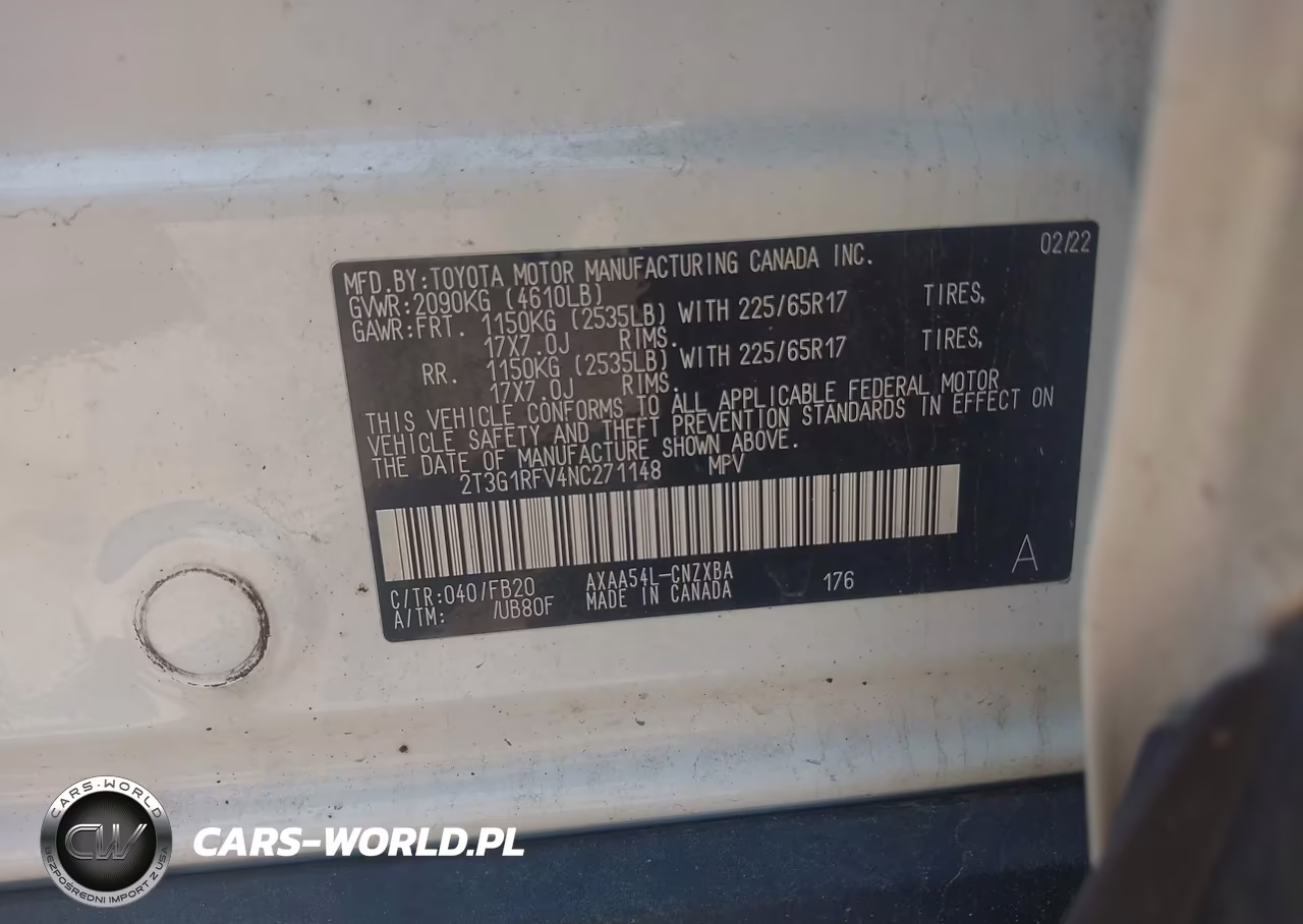 2022 Toyota Rav4 Le VIN:2T3G1RFV4NC271148 - 9