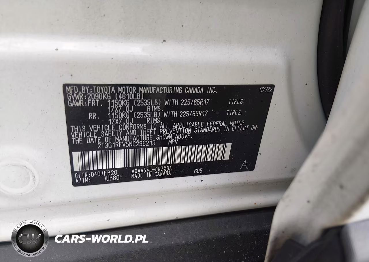 2022 Toyota Rav4 Le VIN:2T3G1RFV5NC296219 - 9