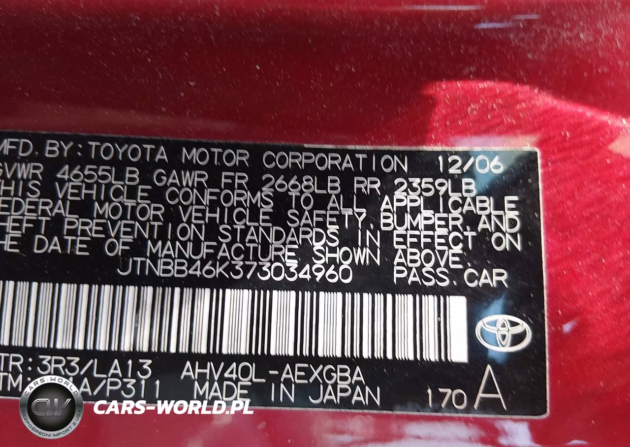 2007 Toyota Camry Hybrid VIN:JTNBB46K373034960 - 9