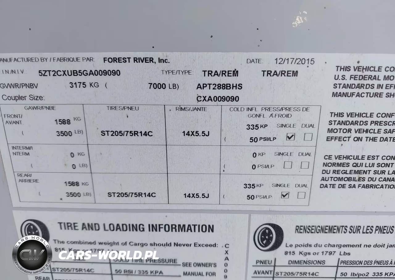 2016 Forest River Other VIN:5ZT2CXUB5GA009090 - 9