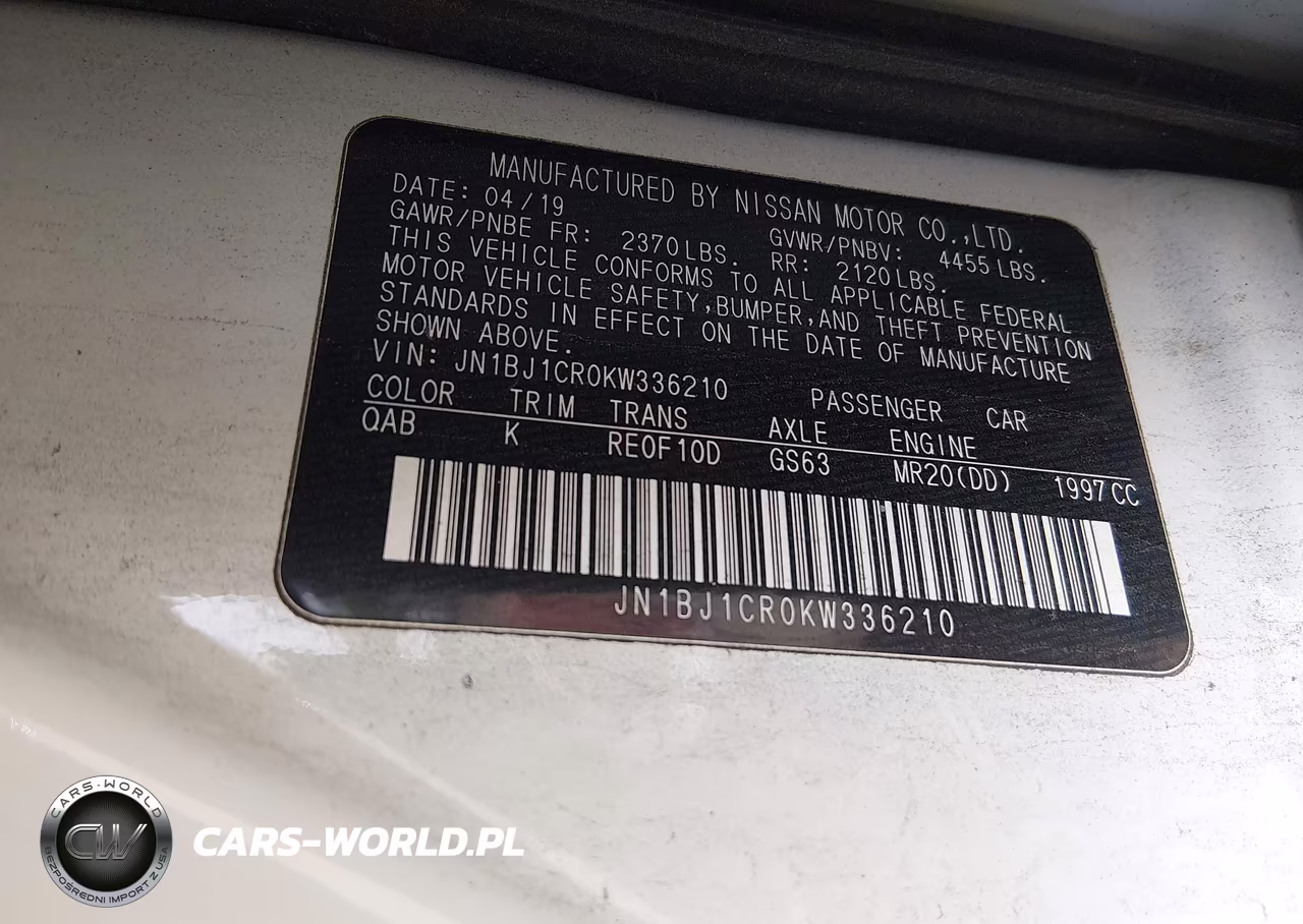 2019 Nissan Rogue Sport Sl VIN:JN1BJ1CR0KW336210 - 9
